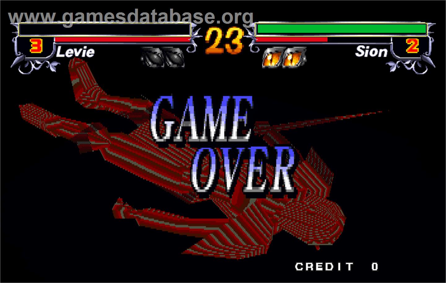 Touryuu Densetsu Elan-Doree / Elan Doree - Legend of Dragoon - Arcade - Artwork - Game Over Screen