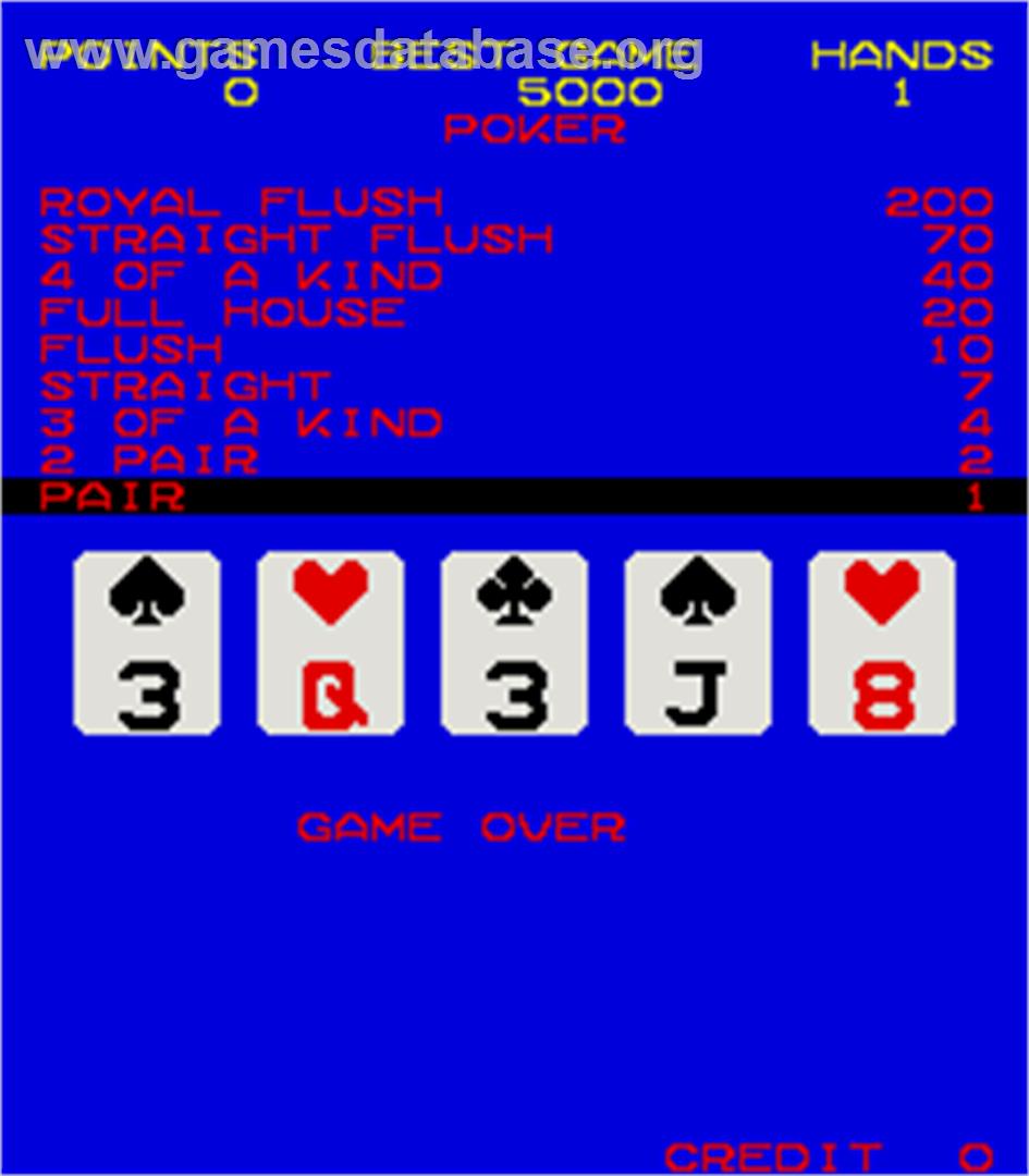 Triple Draw Poker - Arcade - Artwork - Game Over Screen