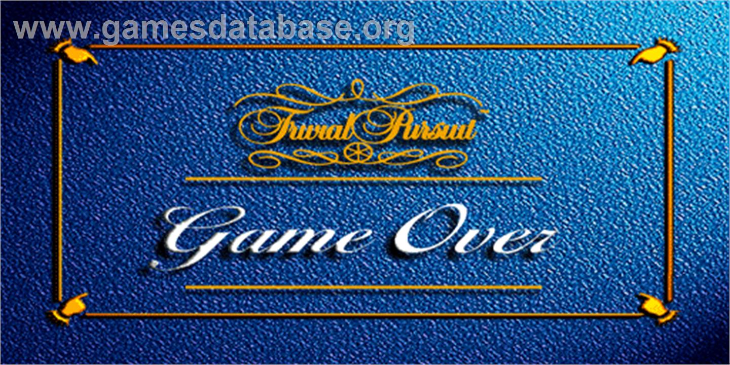 Trivial Pursuit - Arcade - Artwork - Game Over Screen