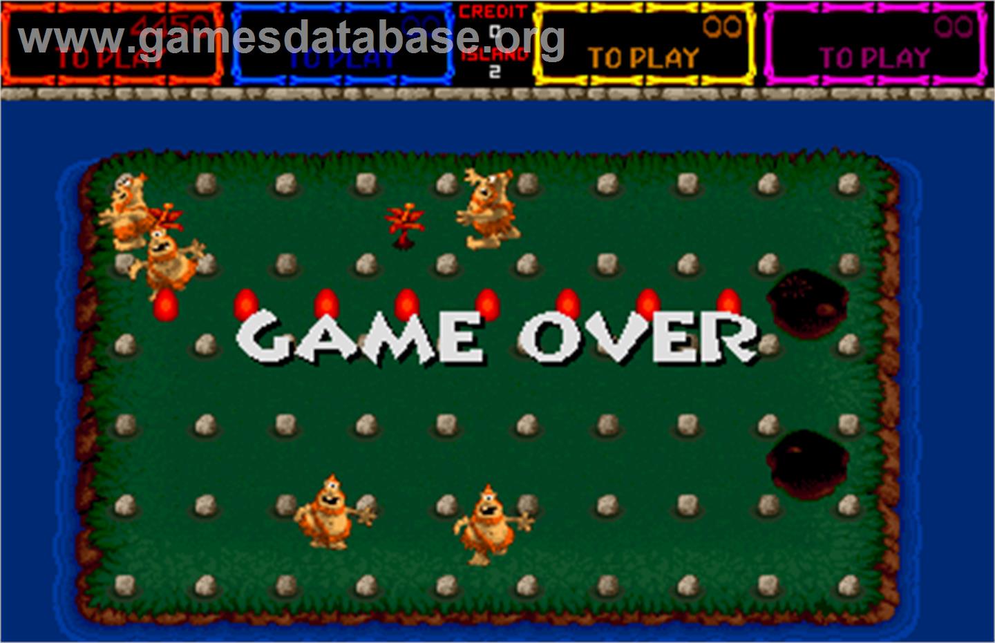 Trog - Arcade - Artwork - Game Over Screen