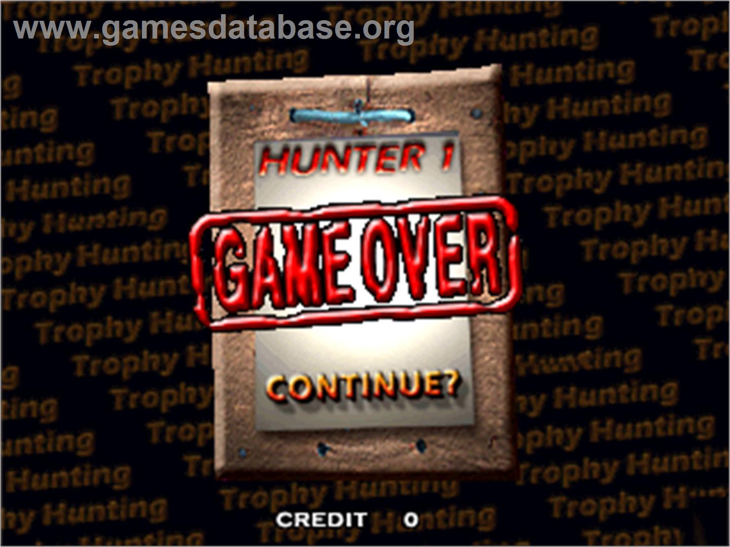 Trophy Hunting - Bear & Moose V1.0 - Arcade - Artwork - Game Over Screen