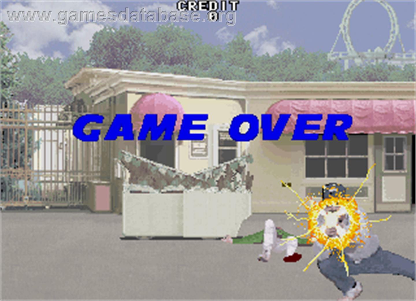 Under Fire - Arcade - Artwork - Game Over Screen