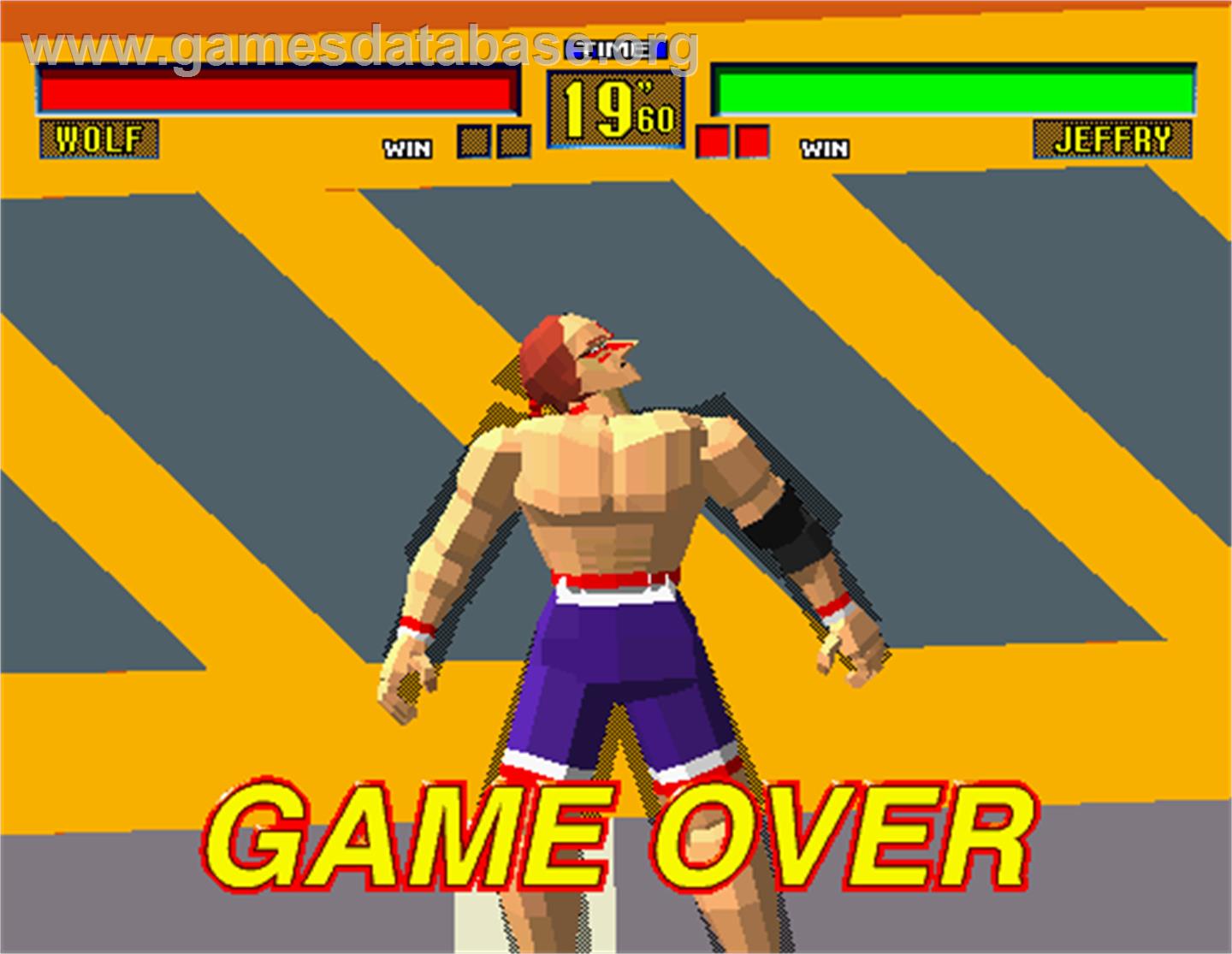 Virtua Fighter - Arcade - Artwork - Game Over Screen