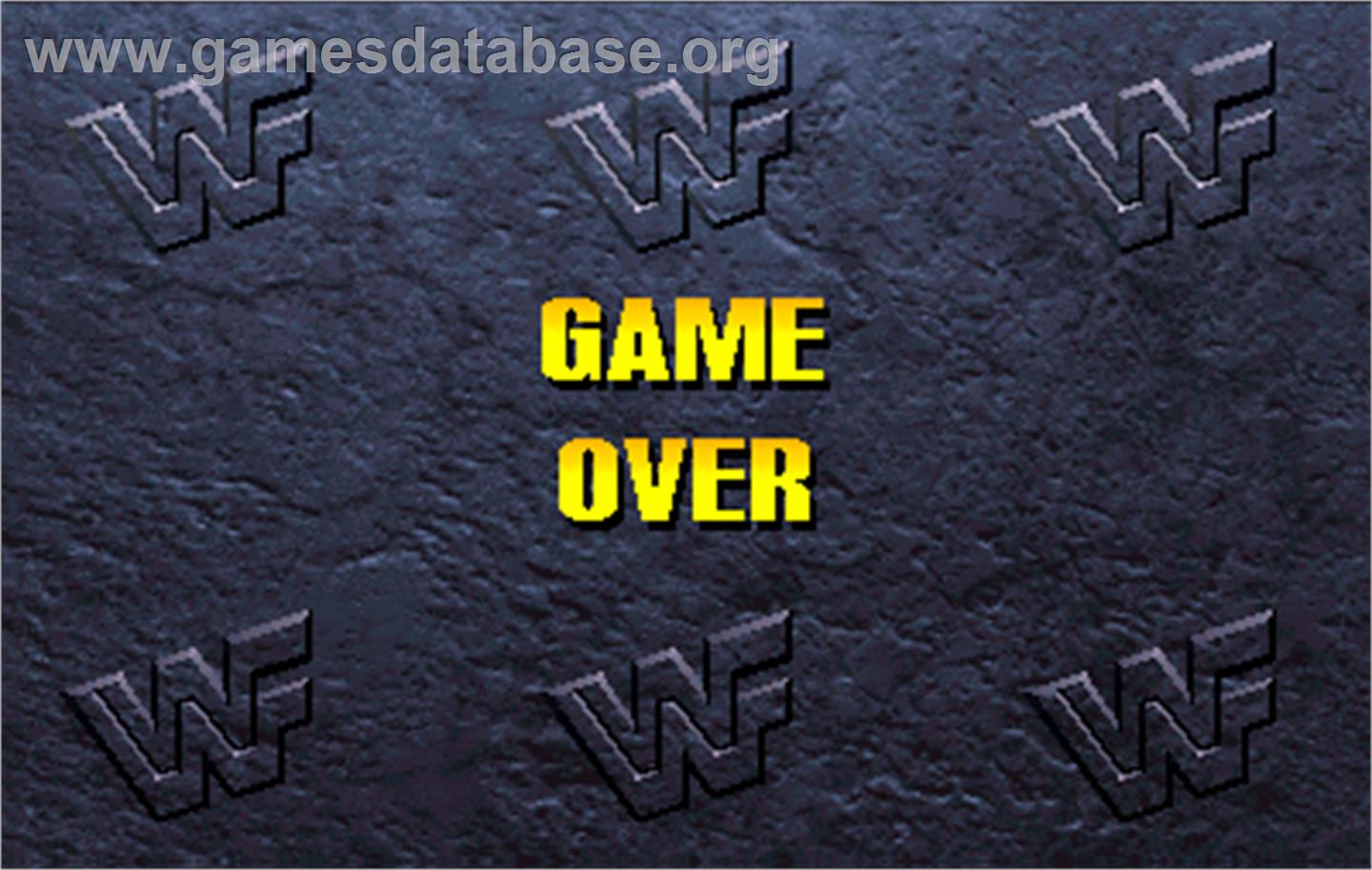 WWF: Wrestlemania - Arcade - Artwork - Game Over Screen