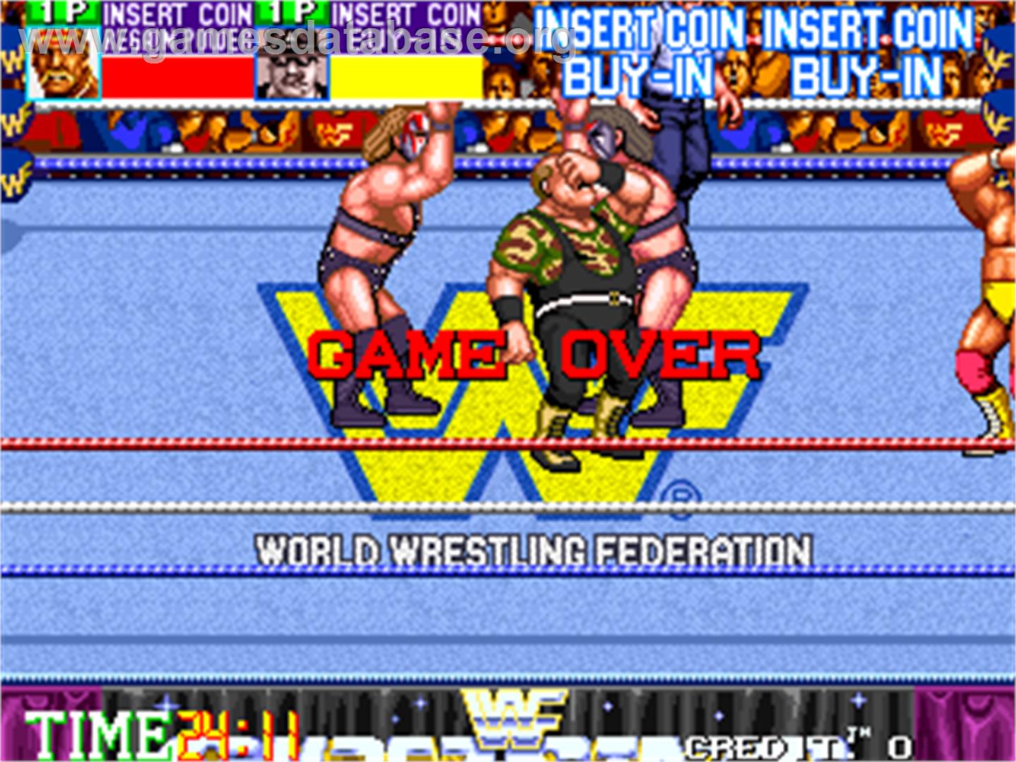 WWF WrestleFest - Arcade - Artwork - Game Over Screen