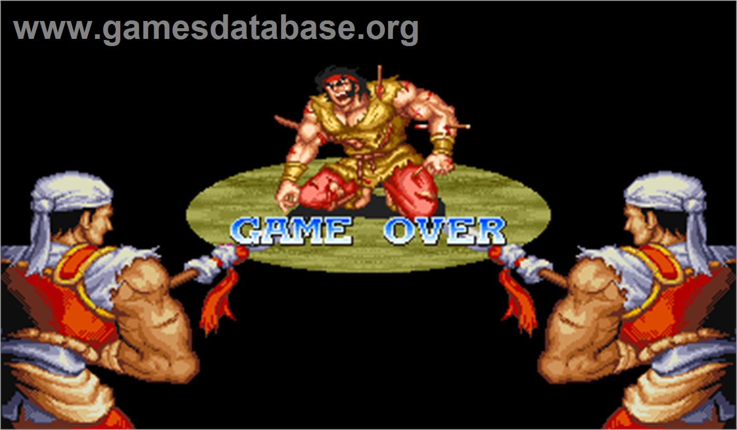Warriors of Fate - Arcade - Artwork - Game Over Screen
