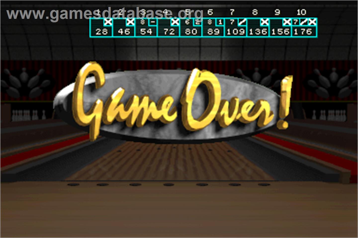 World Class Bowling - Arcade - Artwork - Game Over Screen