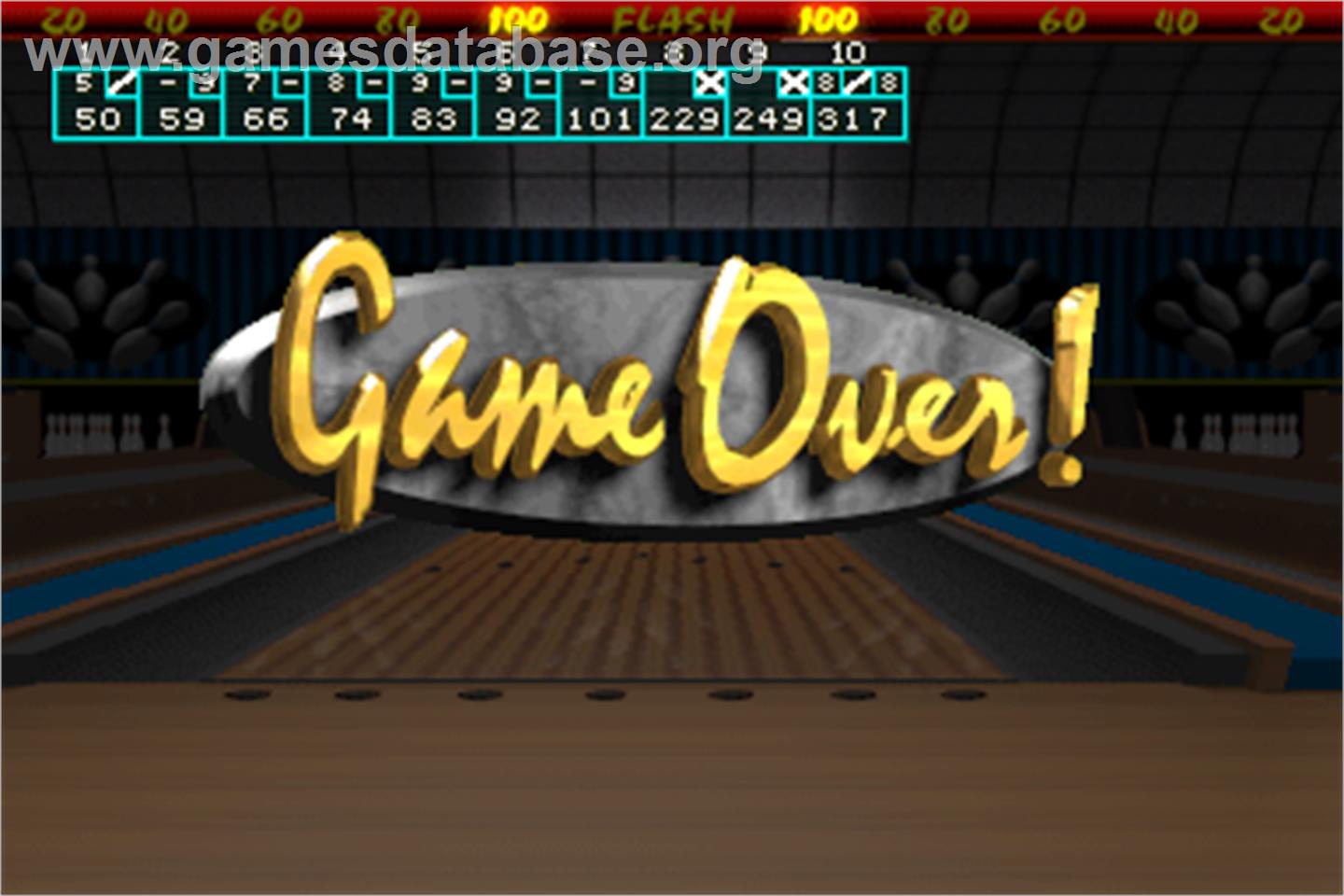 World Class Bowling Deluxe - Arcade - Artwork - Game Over Screen