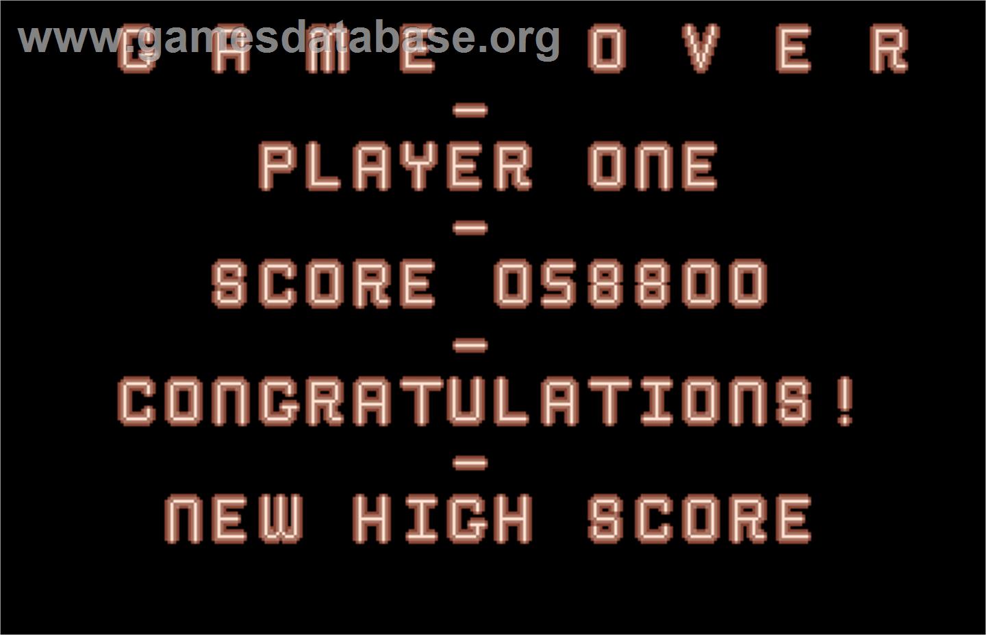 World Darts - Arcade - Artwork - Game Over Screen