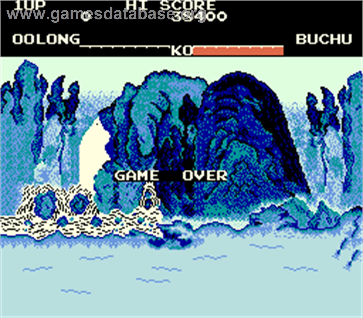 Yie Ar Kung-Fu - Arcade - Artwork - Game Over Screen