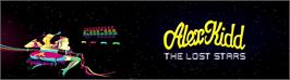 Arcade Cabinet Marquee for Alex Kidd: The Lost Stars.