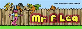 Arcade Cabinet Marquee for Amazing Adventures of Mr. F. Lea, The.