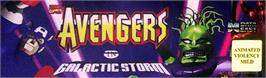 Arcade Cabinet Marquee for Avengers In Galactic Storm.