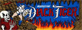 Arcade Cabinet Marquee for Black Tiger / Black Dragon.