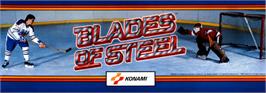 Arcade Cabinet Marquee for Blades of Steel.