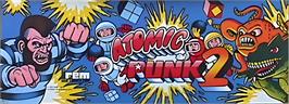 Arcade Cabinet Marquee for Bomber Man World / New Dyna Blaster - Global Quest.