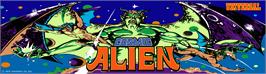 Arcade Cabinet Marquee for Cosmic Alien.