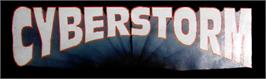 Arcade Cabinet Marquee for Cyberstorm.