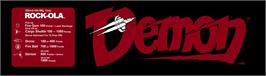 Arcade Cabinet Marquee for Demon.