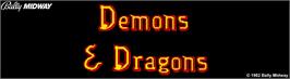 Arcade Cabinet Marquee for Demons & Dragons.