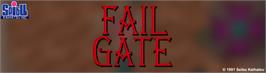 Arcade Cabinet Marquee for Fail Gate.