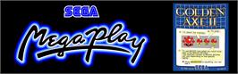 Arcade Cabinet Marquee for Golden Axe II.