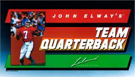 Arcade Cabinet Marquee for John Elway's Team Quarterback.
