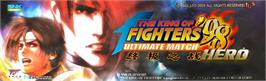 Arcade Cabinet Marquee for King of Fighters '98: Ultimate Match HERO, The.