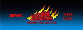 Arcade Cabinet Marquee for Kizuna Encounter - Super Tag Battle 4 Way Battle Version / Fu'un Super Tag Battle Special Version.