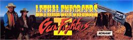 Arcade Cabinet Marquee for Lethal Enforcers II: Gun Fighters.