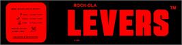 Arcade Cabinet Marquee for Levers.