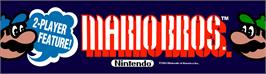 Arcade Cabinet Marquee for Mario Bros..