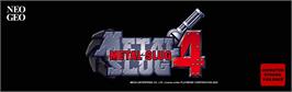 Arcade Cabinet Marquee for Metal Slug 4.
