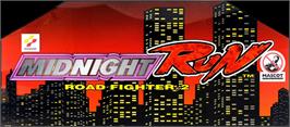 Arcade Cabinet Marquee for Midnight Run: Road Fighter 2.