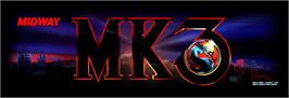 Arcade Cabinet Marquee for Mortal Kombat 3.