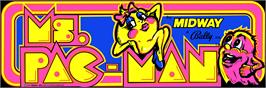 Arcade Cabinet Marquee for Ms. Pac-Man Heart Burn.