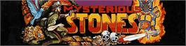 Arcade Cabinet Marquee for Mysterious Stones - Dr. Kick in Adventure.