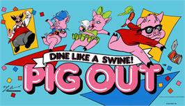 Arcade Cabinet Marquee for Pig Out: Dine Like a Swine!.