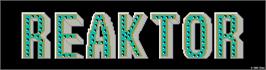 Arcade Cabinet Marquee for Reaktor.