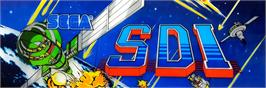 Arcade Cabinet Marquee for SDI - Strategic Defense Initiative.