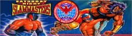 Arcade Cabinet Marquee for Saturday Night Slam Masters.