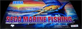 Arcade Cabinet Marquee for Sega Marine Fishing.