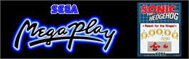 Arcade Cabinet Marquee for Sonic The Hedgehog.