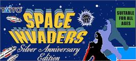 Arcade Cabinet Marquee for Space Invaders / Qix Silver Anniversary Edition.