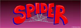 Arcade Cabinet Marquee for Spider.
