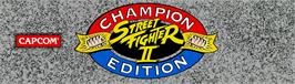 Arcade Cabinet Marquee for Street Fighter II': Champion Edition.
