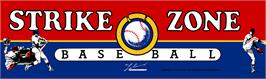 Arcade Cabinet Marquee for Strike Zone Baseball.