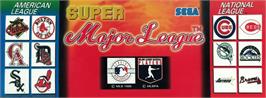 Arcade Cabinet Marquee for Super Major League / World Series Baseball.