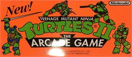 Arcade Cabinet Marquee for Teenage Mutant Ninja Turtles II: The Arcade Game.