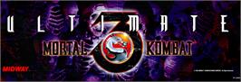Arcade Cabinet Marquee for Ultimate Mortal Kombat 3.